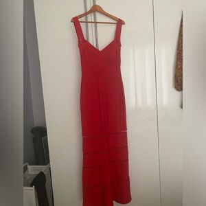 Herver Leger tight red dress